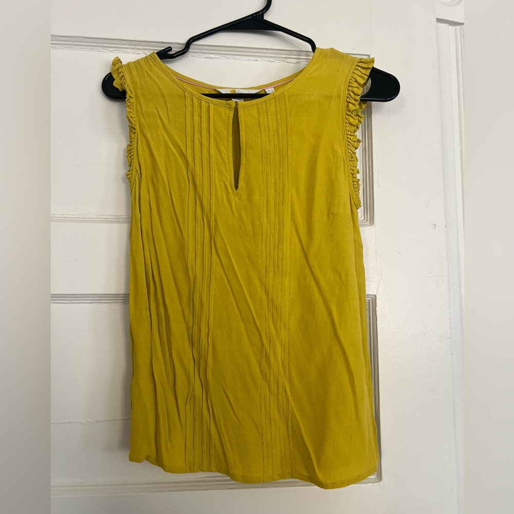 Boden Yellow-Green Sleeveless Top - Size 4